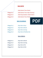 Jadwal Baju