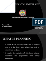 Jai Naraian Vyas University: Nature and Purpose of Planning