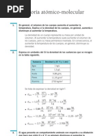 Química Resueltos (Soluciones) Teoría Atómico-Molecular de La Materia 1º Bachillerato
