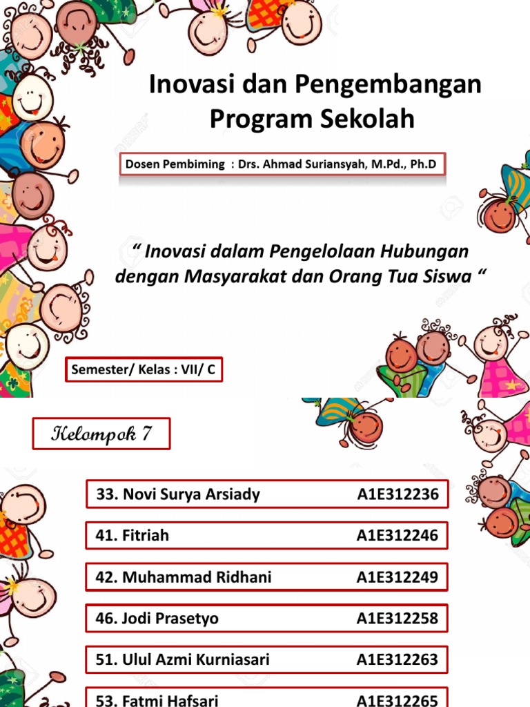 Inovasi Hubungan Sekolah dan Masyarakat | PDF | Kesehatan Holistik