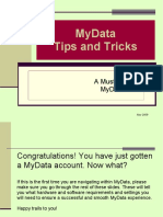 Mydata Tips and Tricks