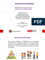 Educacion Nutricional A Escolares 6 - 12