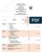 Tos-Test - 1ST Periodical Test in Esp 1