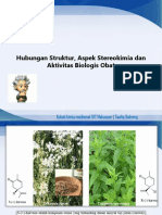 Hubungan Struktur, Aspek Stereokimia Dan Aktivitas Biologis