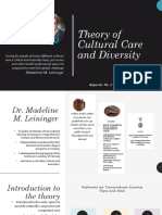 Theory of Cultural Care and Diversity