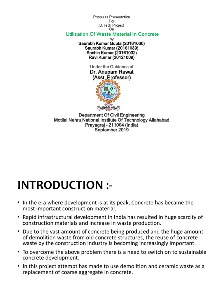 Waste Material Utilization in Concrete | PDF | Construction Aggregate ...