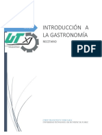 Recetario Introducción A La Gastronomía