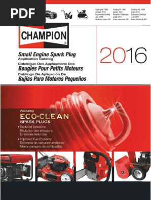 Champion Small Engine Spark Plugs 2016 - Digipubz | Electromagnetic Interference | Ignition System