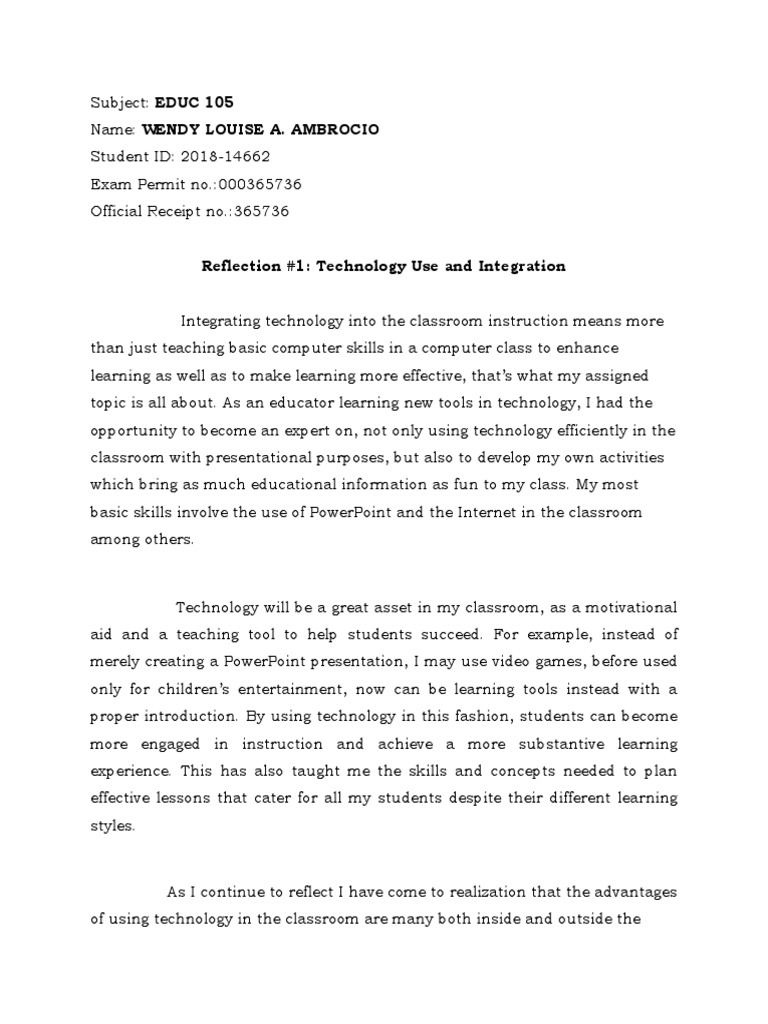Reflections on Teaching Strategies in EDUC 105 | PDF | Learning Styles ...