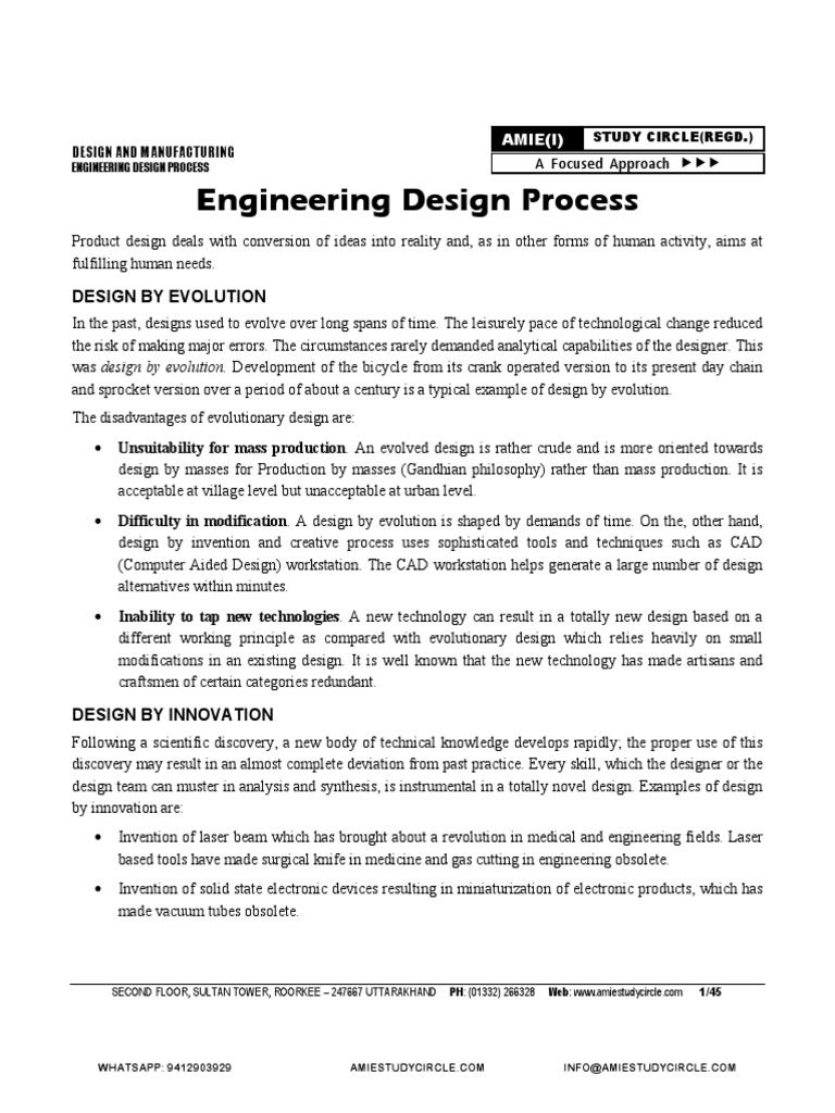 Engineering Design Process | PDF | Mathematical Optimization | Design