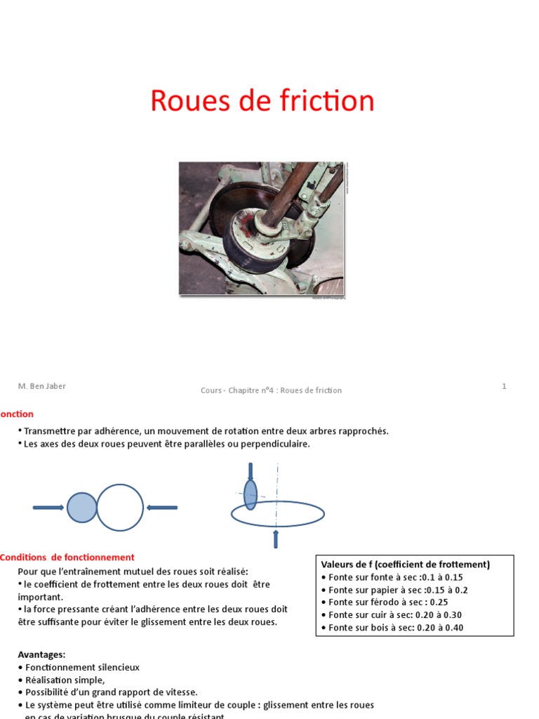 Roues de Friction PDF Friction Machine