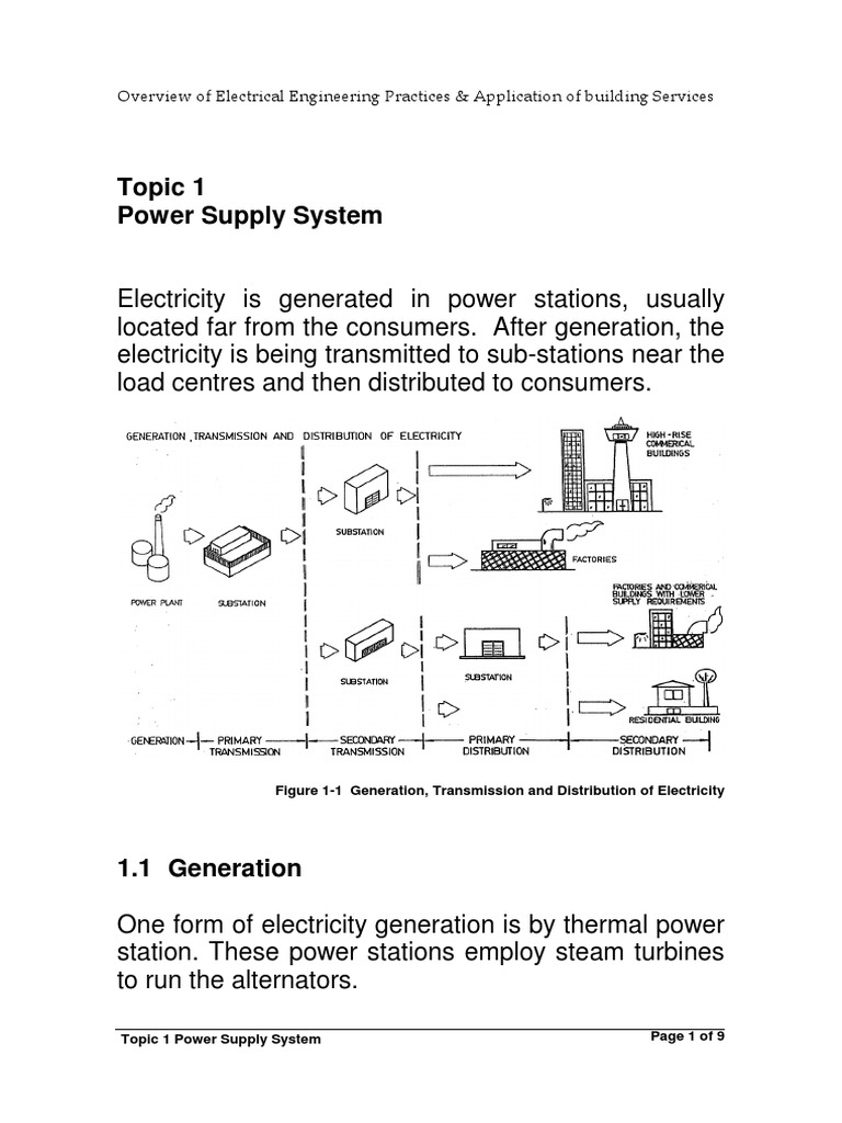 Topic1 - Power Supply System PDF | PDF | Electric Power Transmission ...