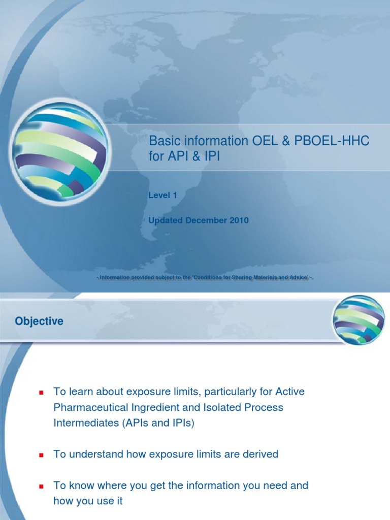 OEL & PBOEL for APIs and IPIs | PDF | Occupational Safety And Health ...