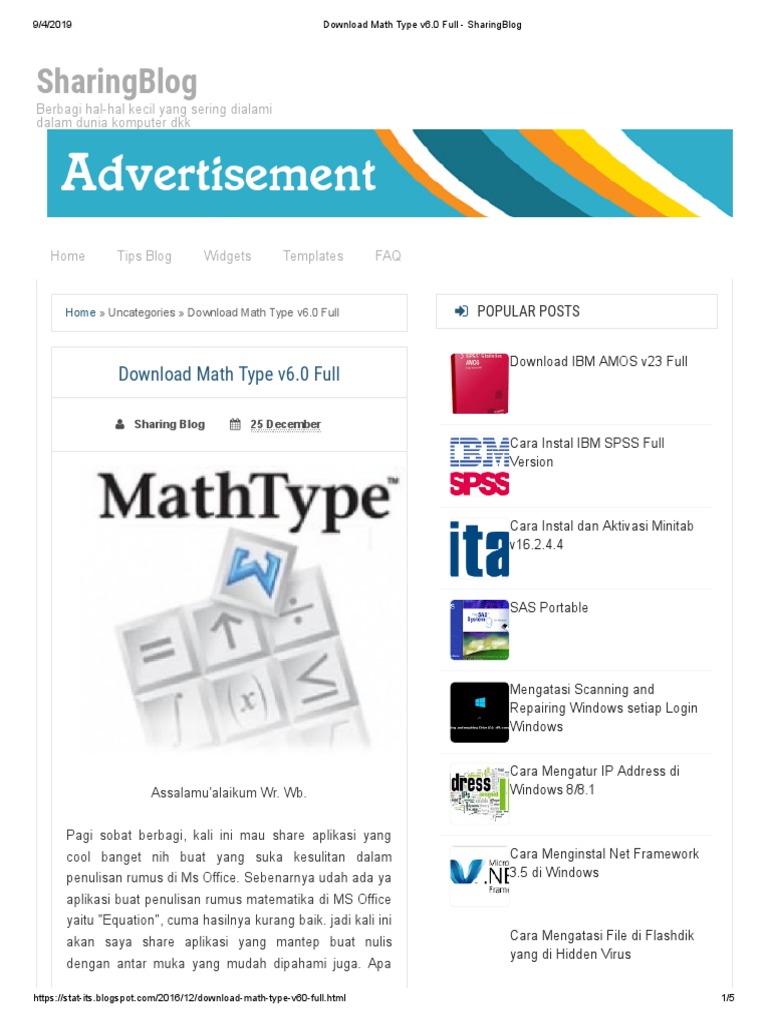 Download MathType 6.0 Full Version | PDF