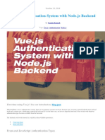 Vue - Js Authentication System With Node - Js Backend