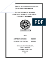 IMPLEMENTASI MANAJEMEN KONSTRUKSI PADA PROYEK KONSTRUKSI DRAINASE  PEMBANGUNAN PROYEK DRAINASE LINGKUNGAN BR. BALER BALE AGUNG, KABUPATEN JEMBRANA