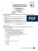 Ujian Sekolah Matematika SMAN 1 Boyolali 2014