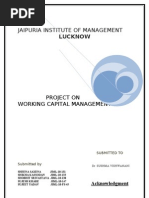 Download Project on Working Capital Management by Shobhit Srivastava SN44702717 doc pdf