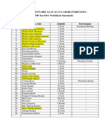 Daftar Inventaris Alat Laboratorium