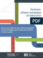 Parfrasis Utilidad y Estrategias de Elaboracin PDF