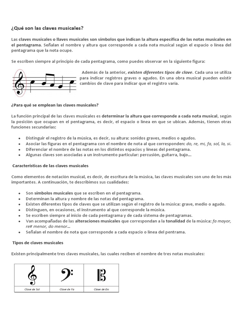 Musicales | PDF Clave | Musicología