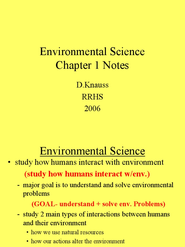 Overview of Environmental Science Concepts | PDF | Agriculture | Ecology