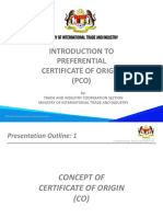 Introduction To Preferential To Certificate of Origin - UPDATED