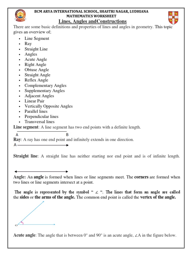 A NGLE | PDF | Angle | Line (Geometry)