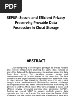 SEPDP Secure and Efficient Privacy Preserving