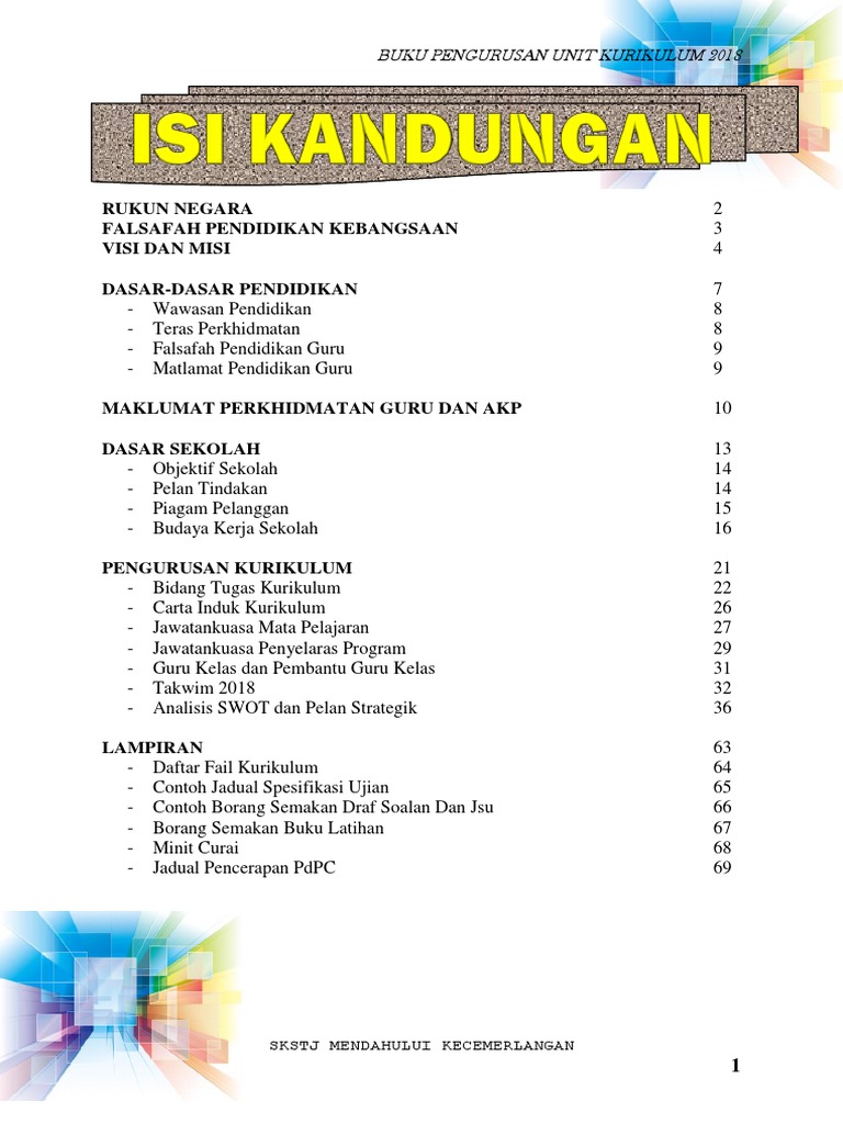 Buku Pengurusan Kurikulum 2018 Baru Pdf
