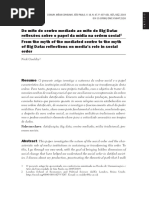 Do mito do centro mediado ao mito do Big Data_reflexões sobre o papel da mídia na ordem social