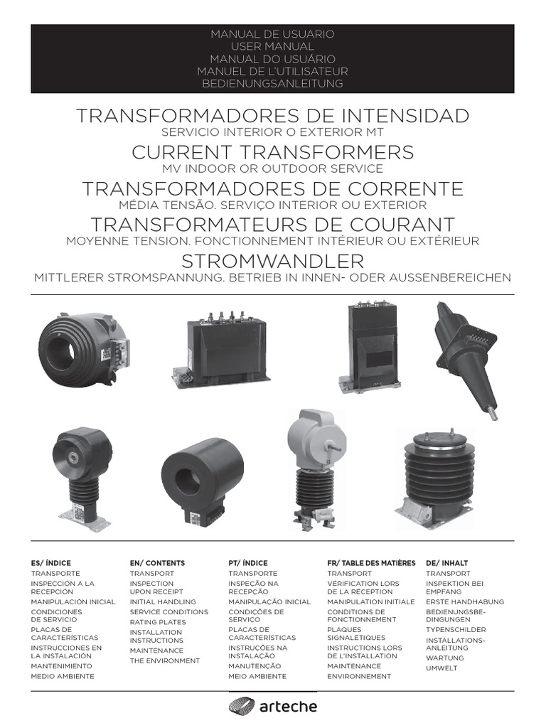 Manual de Usuario Arteche | PDF | Energia electrica | Bienes manufacturados