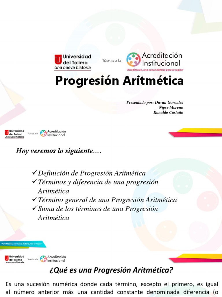 Progresión Aritmética | PDF | Secuencia | Objetos matemáticos