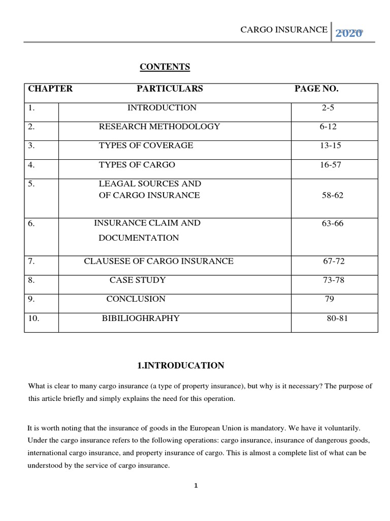 Cargo Insurance | PDF | Marine Salvage | Insurance