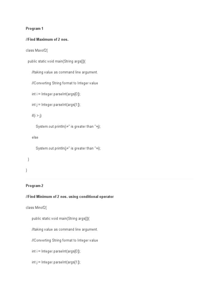 Java Core Programs | PDF | String (Computer Science) | Numbers