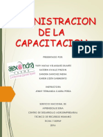 Administracion de La Capacitacion