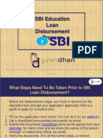 SBI Education Loan Disbursement Process