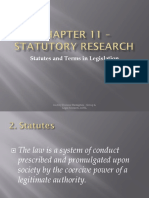 Chapter 11 - STATUTORY RESEARCH - Statutes and Terms (Updated 8.27.2018)