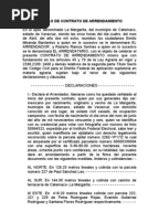 Contrato de Arrendamiento de Un Lote de Terreno