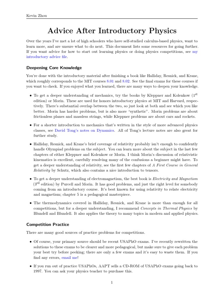 Advice After | PDF | Quantum Mechanics | Physics