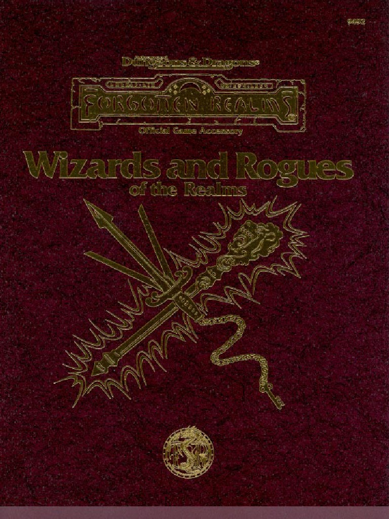 1st Edition D&D Forgotten Realms 9492 - Wizards and Rogues of the