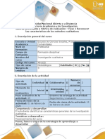 Guía de Actividades y Rúbrica de Evaluación - Fase 1 Reconocer Las Características de Los Métodos Cualitativos