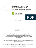 Importancia de Fertilización Balanceada