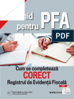 Ghid PFA - Registrul de Evidenta Fiscala