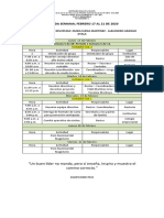 Agenda Semanal Febrero 17 Al 21 de 2020