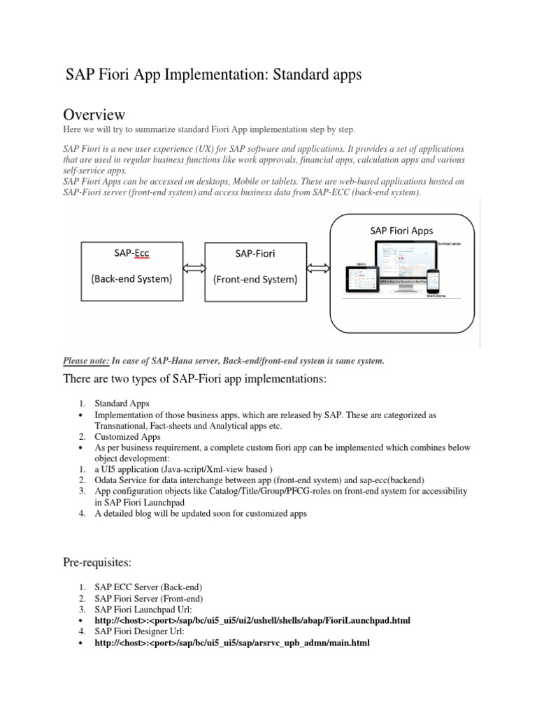 SAP Fiori Standard App Implementation Guide | PDF | Mobile App ...