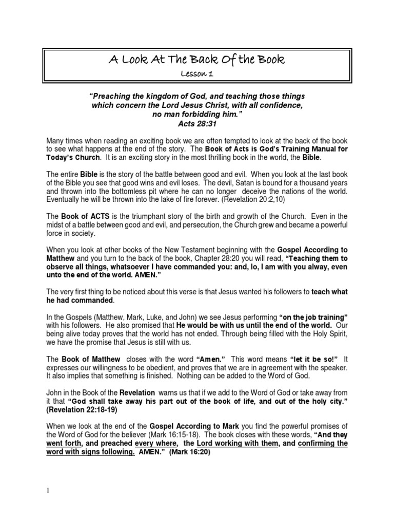 Key Ideas in the Book of Acts | PDF | Acts Of The Apostles | Ministry ...
