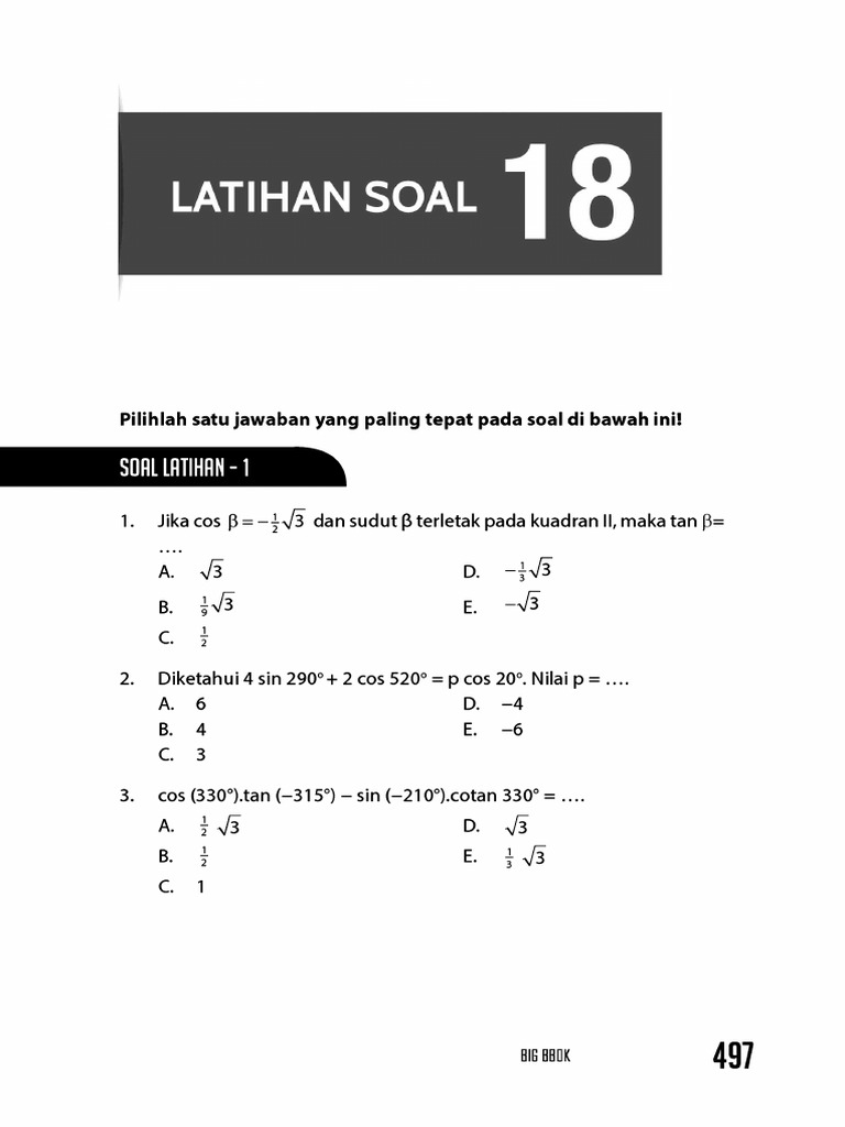 Soal Trigonometri X