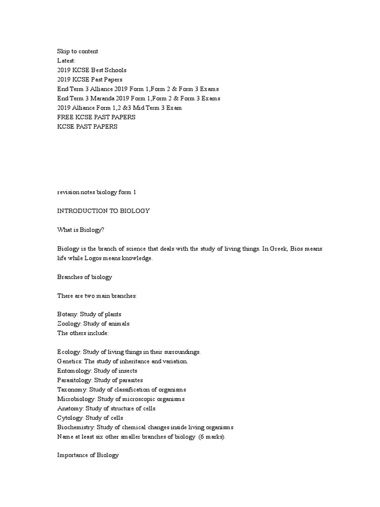 Klb Biology F1 Note Pdf Leaf Osmosis