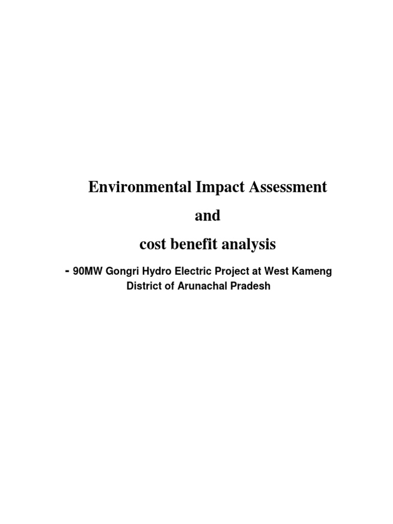 Environmental Impact Assessment and Cost Benefit Analysis | PDF ...